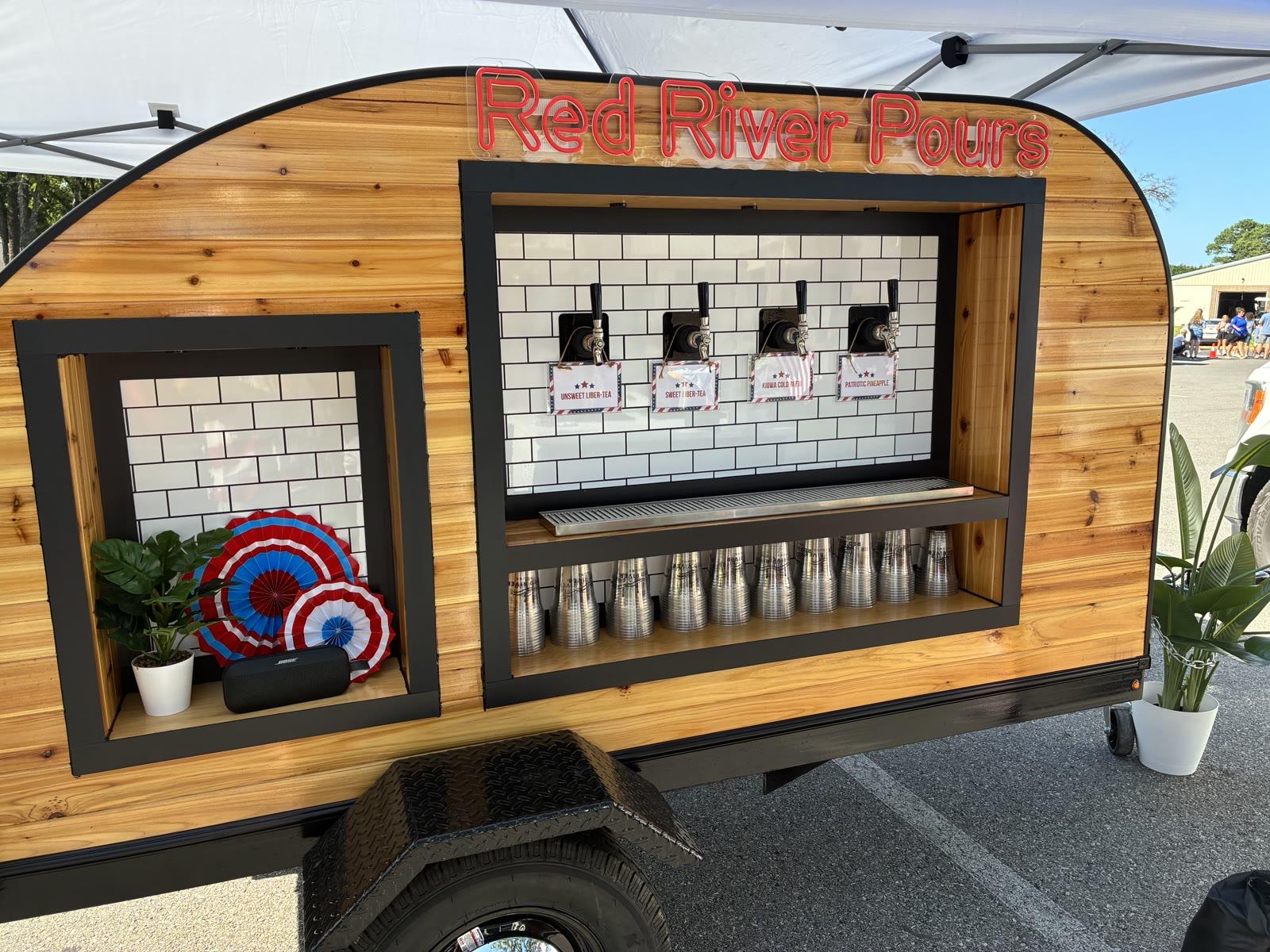 Red River Pours trailer serving at an event