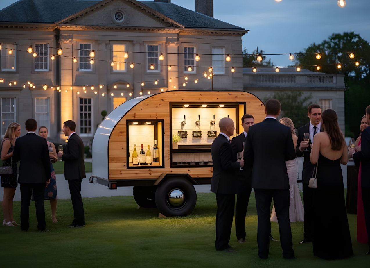 Red River Pours tap trailer at an outdoor event